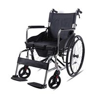 Xue Yang Shop Lightweight Transport Wheelchair with Handbrakes,Multifunctional Aluminum Wheelchair with Soft pad, 220 LBS Weight Capacity, for The Elderly Disabled People Pregnant Women