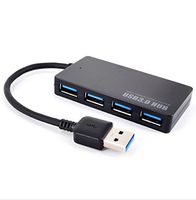 Smartech USB Hub High Speed Thin USB 3.0 Hub 4 Port USB HUB Splitter for PC Computer Laptop Notebook Peripherals Accessories With Power Interface