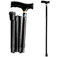 ProBasics Folding Cane - Walking Cane For Men and Women - Collapsible Into Carry Pouch, Black