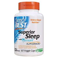 Doctor's Best Superior Sleep with Sensoril, Formula Contains Ashwagandha, 5-HTP, L-Theanine and GABA, 60 Count
