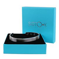 SISTO-X Slim Magnetic Copper Bangle/Bracelet Elegant Lines Design with Chrome Finish by Sisto-X® Health 6 Magnets