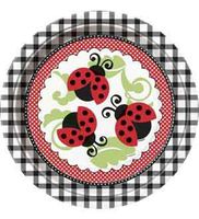 Lively Ladybugs 9 Inch Plates 8 Ct (3 Piece/Pack) - 44095U