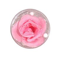 bromrefulgenc Slime Stress Reliever Toy,100ml Faux Rose Beads Sequins Clear Slime Putty Plasticine Stress Relief Fun Gift for Children Pink