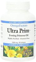 Natural Factors - Ultra Prim Evening Primrose Oil 1000mg, A Natural Source of Omega-6 GLA, 90 Soft Gels
