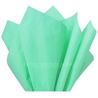 Flexicore Packaging |Mint Green Gift Wrap Tissue Paper | Size: 15 Inch X 20 Inch | Count: 10 Sheets | Color: Mint Green | DIY Craft, Art, Wrapping, Crepe, Decorations, Pom Pom, Packing & Party