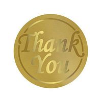 Thank You Foil Gold On Gold Seals 1-1/2" Round~250 Labels