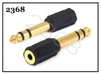 FYL Lot 2 6.35mm(1/4 Inch)Stereo Plug to 3.5mm Stereo Jack Adaptor-Gold Plated 7139