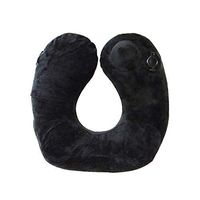 LIBINA - Shoulder Heating Wrap U-Type Inflatable Electric Heating Pillow, Multi-Function Storage and Washable Portable Travel USB Far Infrared Heating Neck, Black