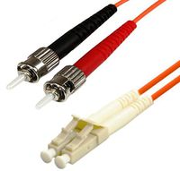 Infinity Cable Multimode Duplex Fiber Optic Patch Cable 50/125 (62.5/125) - ST to LC, 2M (6 ft.)
