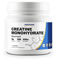 Nutricost Creatine Monohydrate Micronized Powder 500G, 5000mg Per Serv - Pure Micronized Creatine Monohydrate