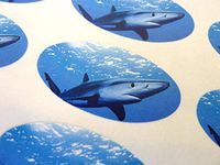 Minilabel Pack Of 48 Shark, Sea Life 40X20mm Oval Seal Labels, Stickers For Craft, Decoration, Gift Wrapping, Presents, Envelopes, Bags Or Cards