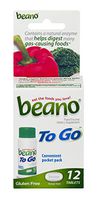 beano To Go Gas Prevention | Bloating Relief | 12 Tablets