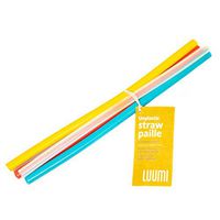 Luumi Unplastic Reusable Silicone Straws –100% Pure Platinum Silicone Straws for Drinking – BPA Free, Durable, Flexible, Dishwasher Safe and Kids/Toddlers Friendly (Assorted Colors)