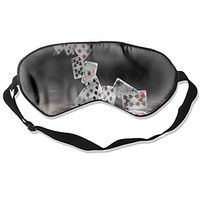 Sleeping Eye Mask Casino Poker Artist Natural Silk Eye Mask Cover with Adjustable Strap