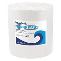 Boardwalk P050JPW Hydrospun Wipers, White, 10 x 13 (1100 Wipers per Roll)