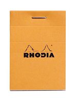 Rhodia Head Stapled Pad, No10 A8, Square ruling - Orange