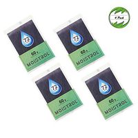 Homlux 4 Pack 72 Percent RH Humidity Packs 2-Way Humidity Control for Herb Flower Packs, Natural Plant Fiber and Polymer Materials Based, Bio-degradable and Leak Free, 60 Gram