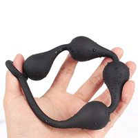 AnAle Toys for Men Women or Couples Anales Trainer Set of 4 Balls, Cosplay Beads Silicone Massage Toy for Beginners Black (Medium)