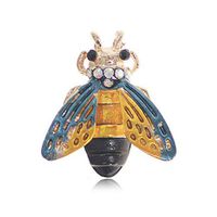 Womens Delicate Little Bee Insect Crystal Rhinestone Collar Brooch Pin Jewelry Novelty Aesthetic Party Girl Cheap Design Styling | StyleID - 13#_Wasp