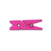 LWR CRAFTS Wooden Mini Clothespins 100 Per Pack 1" 2.5cm (Hot Pink)