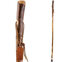 Brazos Trekking Pole Hiking Stick for Men and Women Handcrafted of Lightweight Wood and made in the USA,  Hawthorn,  48 Inches
