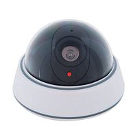 SABRE HS-FSCD Fake Camera for Security - Realistic Dome Style Design with Flashing Red LED Light for Outdoor or Indoor Use, No Wiring, Easy to Install - White
