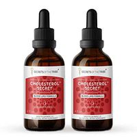 Secrets Of The Tribe - Cholesterol Secret. Herbal Supplement Blend Drops Alcohol-Free Liquid Extract. Blood Lipid Formula (2x4 fl oz)