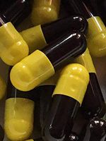 Empty Gelatin Capsules Size 4 Black and Yellow (1000)