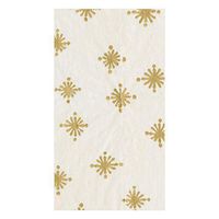 Caspari Starry Paper Guest Towel Napkins in Ivory, Two Packs of 15