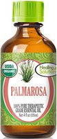 Organic Palmarosa Essential Oil (100% Pure - USDA Certified Organic) Best Therapeutic Grade Essential Oil - 120ml