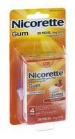 Nicorette New Pocket Pack Gum 4mg Fruit Chill - 20 Ea, 3 Pack