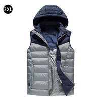 cherrysong Men's Lightweight Heated Vest, Electric Heated Vest, 3-Level Insulated Heated Vest, Washable Size Adjustable Serrated Body Warmer Gilet, USB Electric Warm Vest Outdoor Hiking Camping