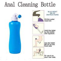 400ml Handheld Bidet Sprayer - Portable Travel Bidet Sprayer for Personal Hygiene Anal Douche for Men Women Enema Cleaning Long Reach Comfort Anal Cleaner for Toilet Bathroom Home Travel (B)