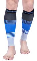 Doc Miller Premium Calf Compression Sleeve Dress Series 1 Pair 20-30mmHg Strong Calf Support Graduated Pressure Sports Running Recovery Shin Splints Varicose Veins (BlackBlueGray, Small)