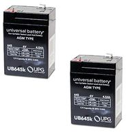 2PK UB645 6V 4.5AH SLA Replacement Battery Compatible with Alaris Medical 821 Intell Pump