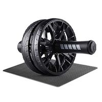 Smoxx Fitness Ab Roller Wheel with Double Wheels and Non-Slip Handles – Ab Wheel Trainer with Kneeling Mat for Strong Core Home Sport Training Equipment Unise