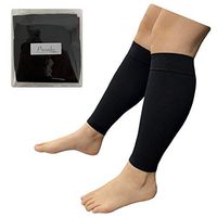 Presadee Shin 8-15 mmHg Mild Compression Leg Fatigue Circulation Calf Sleeve (Black, L/XL)