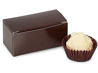 Chocolate Candy Truffle Boxes 2-5/8x1-5/16x1-1/4" Holds 2 (2 Packs) (50/Pack)