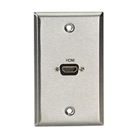 Black Box Network Services AV Stainless WALLPLATE, Single Gang, 1 WP831