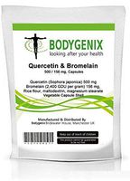 Brand New Pack of"QUERCETIN & BROMELAIN" 500mg/156mg Capsules (Made in UK) [Several Sizes Available] (60)