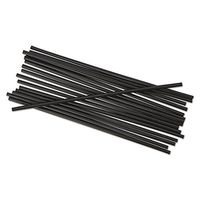 Boardwalk STRU525B10 Unwrapped Single-Tube Stir-Straws, 5 1/4-Inch, Black, 1000/Pack, 10/Carton