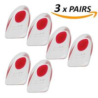 Fasciitis Inserts - Silicone Heel Cup Pads for Bone Spurs Pain Relief Protectors of Your Sore or Bruised Feet