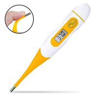 Digital Thermometer, Joso Quick Read Home Electronic Body Temperature Oral Rectal Mouth LCD Display Beep Alert Bendable Thermometer with Protective Cover for Baby Adult 32℃-42℃