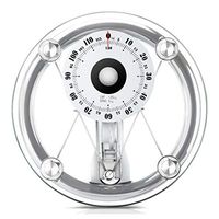 Professional Pointer Weight Scale Mechanical Dial Bathroom Scale, Tempered Glass, 260 Lbs, Easy to Read Measurements, for Adult Weight Loss Exercise