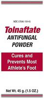 AMZ Antifungal Foot Powder. Packet of Antifungal Powder 1.5 oz. with 1% Strength. Super Absorbent Tolnaftate Powder for athlete's foot. Relieves pain and irritations Latex Free.