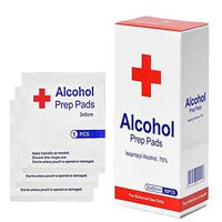 2x50 Pcs Alcohol Prep Pads,75% Alcohol Pads Wipes, 6X3cm Individually Wrapped Swabs(Easy to Carry）for Glasses, Beauty Tools, Kitchens, Bathrooms, Computers, Cell Phones Cleaning-100PCS