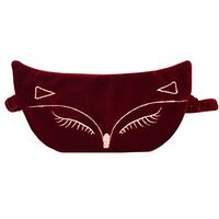 Sun Kea Cute Eye Mask Fox Sleeping Eye Cover for Shift Work Nap Blindfold for Boys Girls Women (Wine Red)