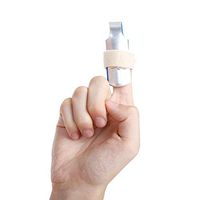 MQYH@ Finger Fracture Holder - Flexible Aluminum Plywood Sponge Breathable Lining Comfortable Portable Finger Joint Orthosis, S