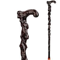 Finly The Old Wood Carving Wood Carving Iron Crutch Over Fu Pear Rosewood Cane Cane Walker Elderly