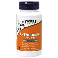 NOW Supplements, L-Theanine 100 mg with Decaf Green Tea, Stress Management*, 90 Veg Capsules